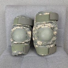 Tactical Knee Pads Pair Mens Medium ACU Camo Green Hard Shell Padded USA Made