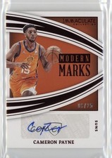 2021-22 Panini Immaculate Modern Marks Red /25 Cameron Payne #MM-CPY Auto 2oh