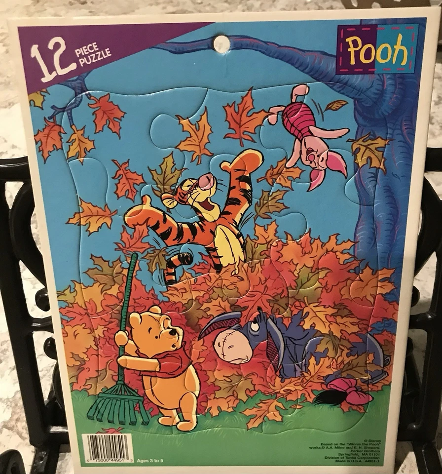 Rompecabezas Parker Bros bandeja marco Winnie the Pooh vintage Disney Foto 3 de 4