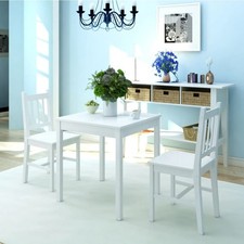 Ensemble de table et chaises de salle à manger trois pièces Pinède Blanc vidaXL