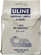 Uline Mini Printer Labels - White Paper, 2 5⁄16 x 4"