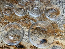 Vintage Set Of 6 Duralex Clear Glass Nesting Mixing Bowls Made In France