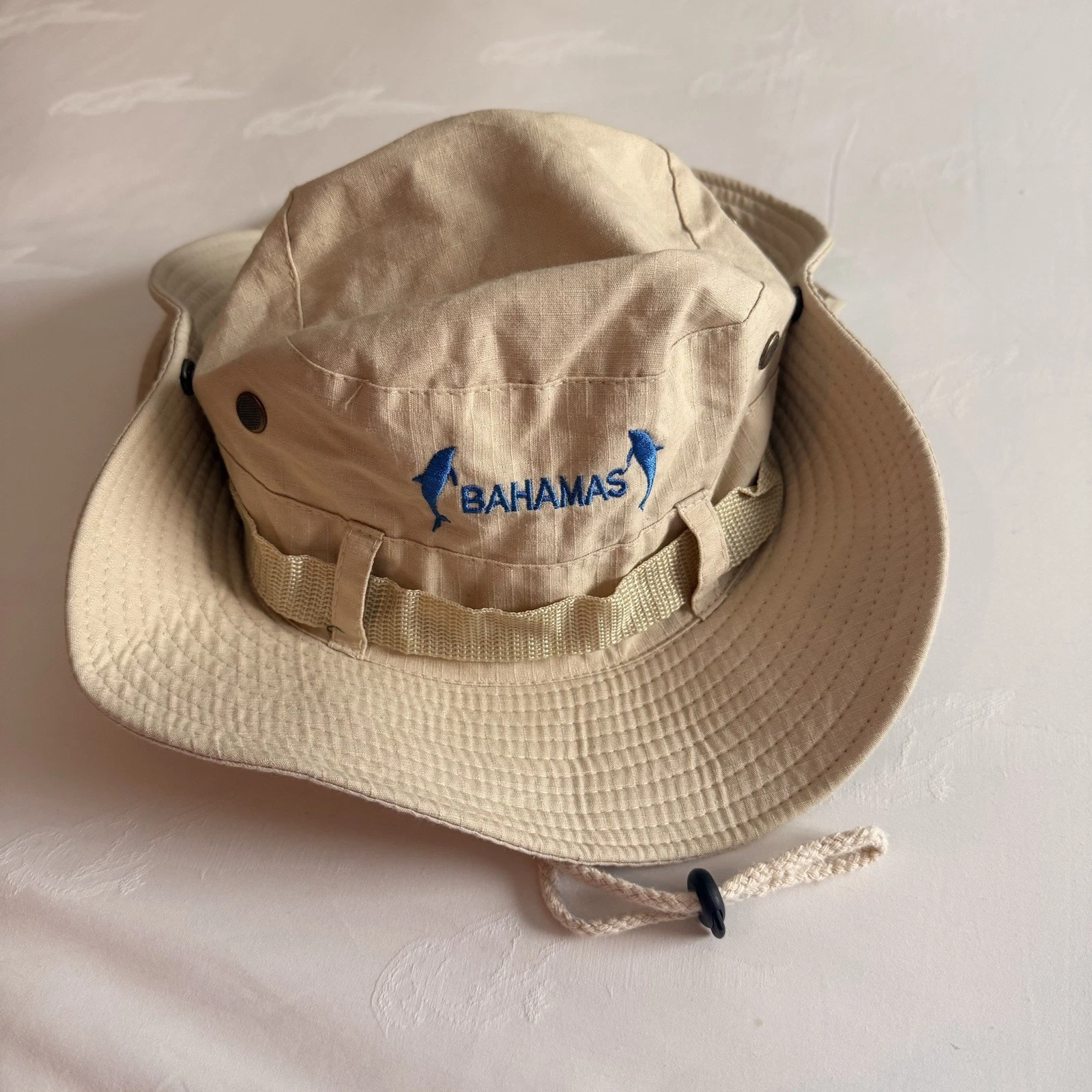 Bahamas Boonie Legionnaire Hat Wide Brim Neck Flap UV Fishing Beige NEW