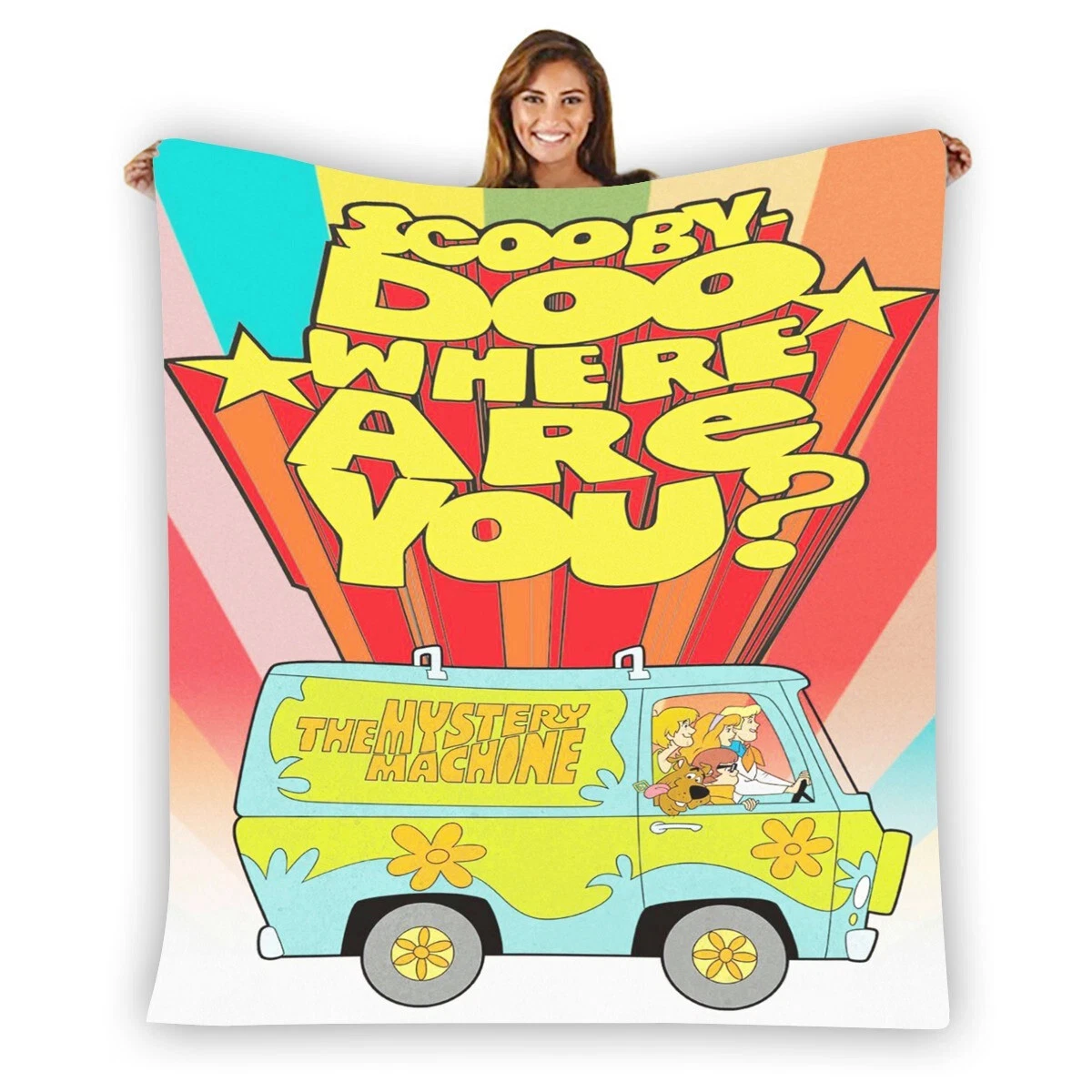 Scooby Doo Mystery Machine Soft Warm Printing Fleece Blanket