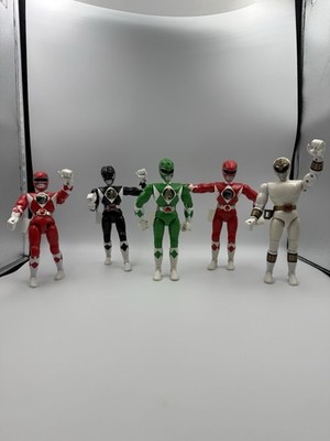 Power Rangers 1993-94 Bandai 8'' Figure Lot 5 Green White Red