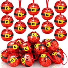 Jenaai 24 Pcs New Years Eve Disco Ball Ornaments Christmas Decorations