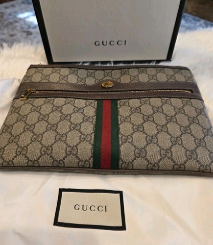 Preowned Authentic Gucci Ophidia GG Supreme Pouch Bag