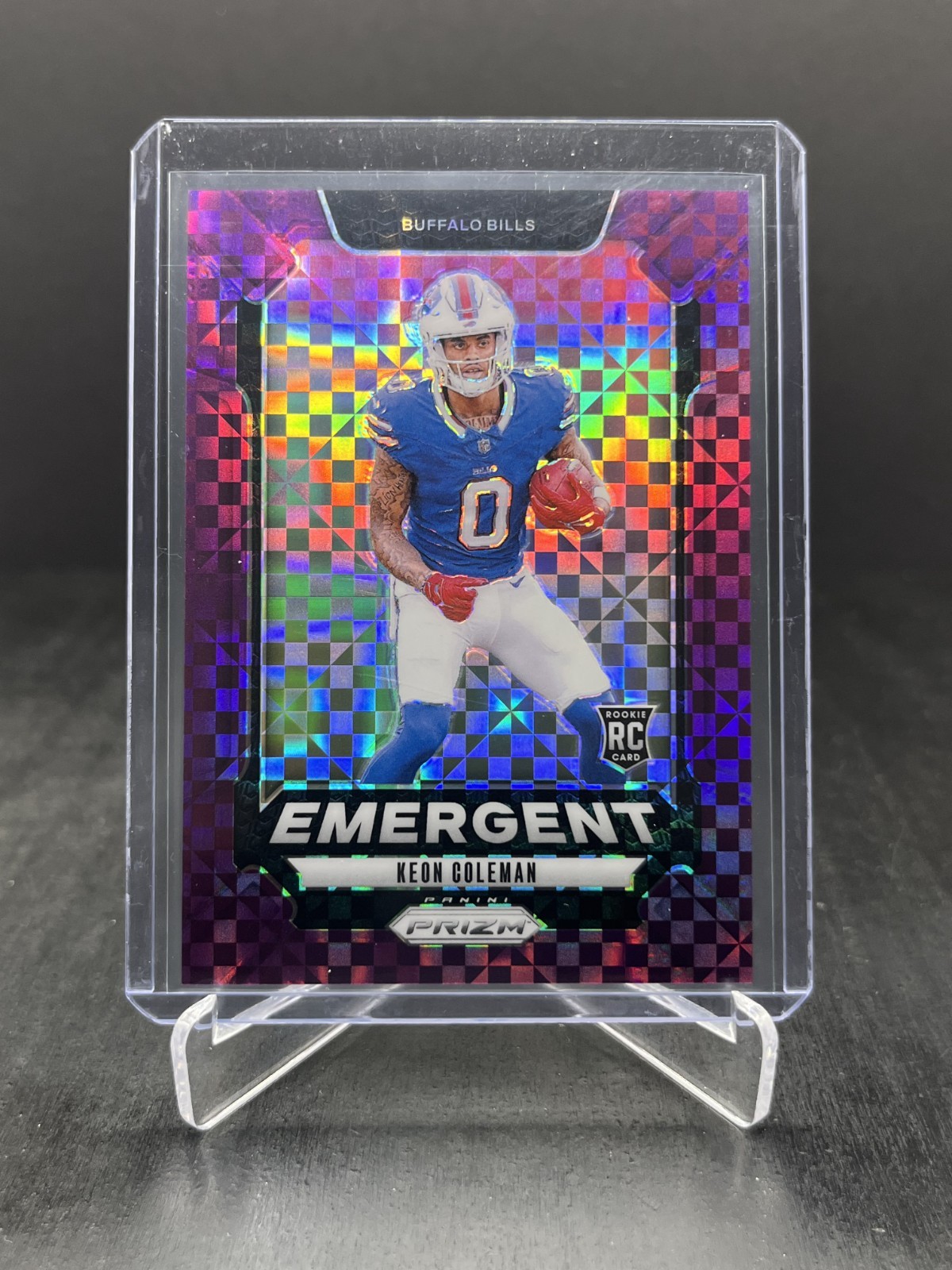2024 Panini Prizm Keon Coleman RC Rookie Emergent Purple Power 21/49 #16