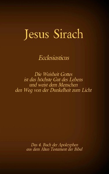 Antonia Katharina Tessnow | Das Buch Jesus Sirach, Ecclesiasticus, Das 4....-image