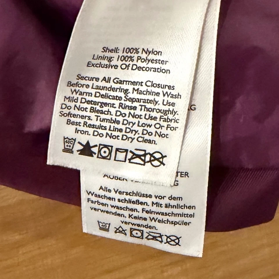 Chaqueta de Lluvia Eddie Bauer Mujer Larga Borgoña Con Capucha Resistente al Agua Talla Grande Foto 4 de 4