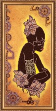 Bead Embroidery Kit "Moroccan Women" Stitching Handmade Beadwork