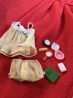 RARE Vintage Barbie Yellow Negligee and Accessories (7 pieces)