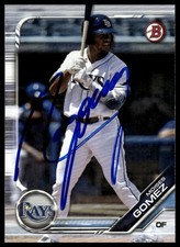 Moises Gomez 2019 Bowman Draft #BD143 Tampa Bay Rays Autographed Signed Card