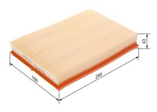 BOSCH Luftfilter 1 457 433 059 für SKODA VW SEAT