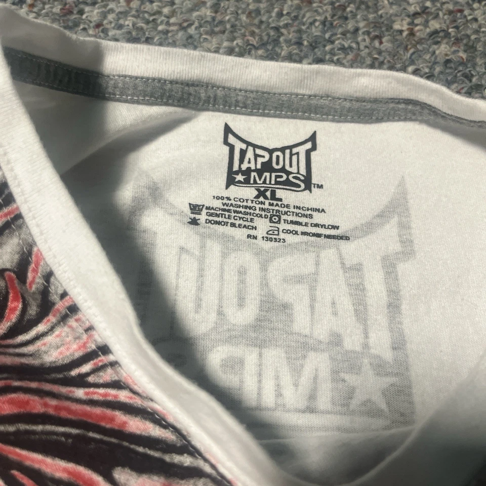 Tapout thermal long Sleeve Print Shirt Y2K 2000s Affliction MMA Grunge Punk - Image 3 of 4