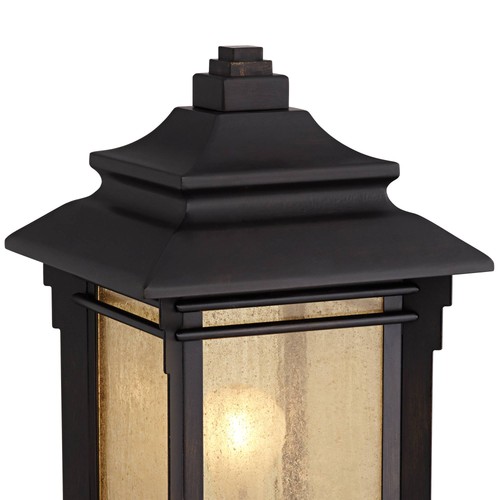 Hickory Point Rustic Outdoor Pier Mount Light Fixtures Set of 2 Bronze 16 1/2" - Picture 2 of 6