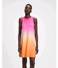 NWT GAP Cotton Sleeveless Ombre Shift Tank Mini Dress Coverup Sz XS Pink Orange