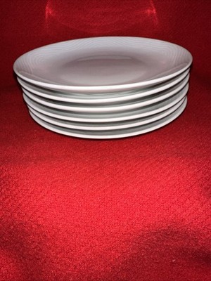 PAN AM  Plates. Set Of 6 Wave Pattern Bauscher Weiden Germany 6  Fruit, Dessert