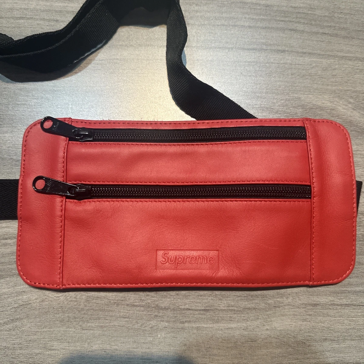 Supreme Leather Crossbody Red Bags For Men Supreme Leather 