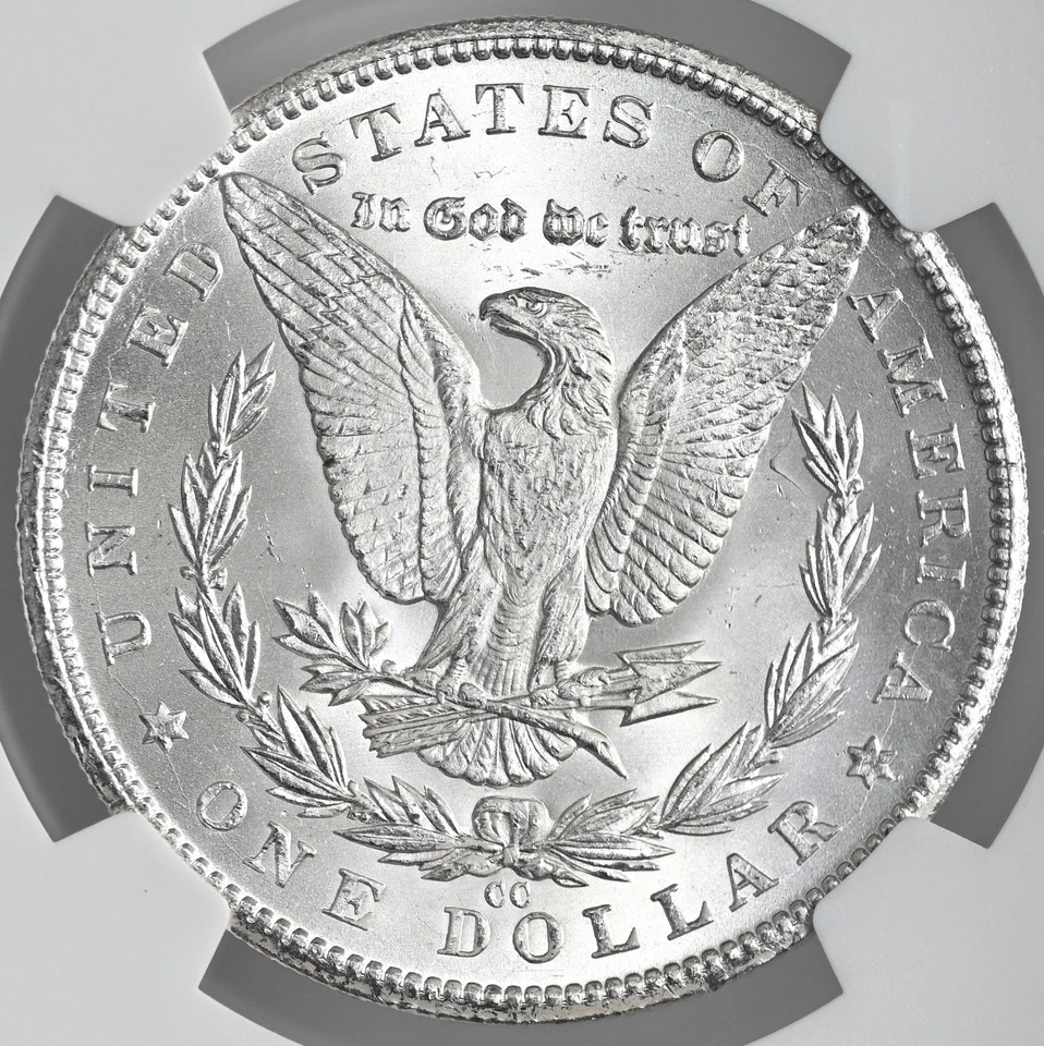 Dólar de plata Morgan 1884-CC $1 "CARSON CITY MINT" NGC MS63 #8672755-010 Foto 3 de 4
