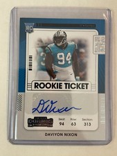 2021 Panini Contenders Rookie Ticket Daviyon Nixon #217 Rookie Auto RC