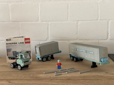LEGO 1651-2 Maersk Line Container Truck Vintage 80s VERY RARE MAERSK 1980