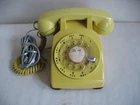 Vintage Bell System Western Electric Rotary Dial Desk Phone Yellow 500 DM
