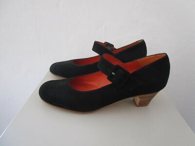 Fred De La Bretoniere Wildleder Schuhe Ballerinas schwarz Gr.37 NEU