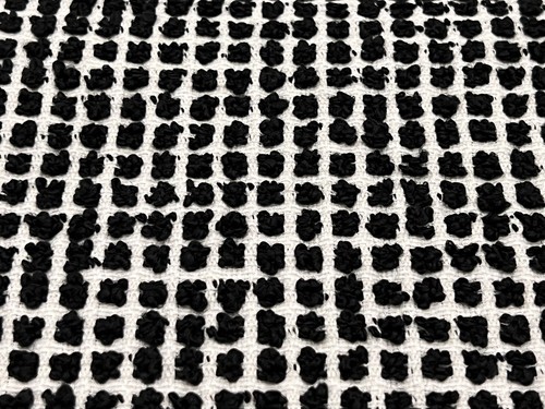 Pollack Nubby Boucle Upholstery Fabric- Checkmate / Domino 1 yd 3043/03 - Picture 2 of 3