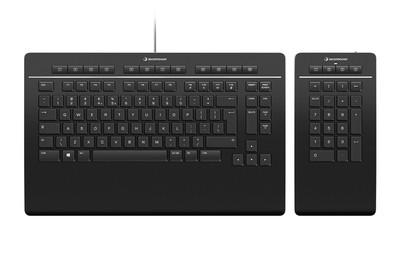 3Dconnexion Keyboard Pro with Numpad Tastatur Büro USB + RF Wireless + Bluetoot