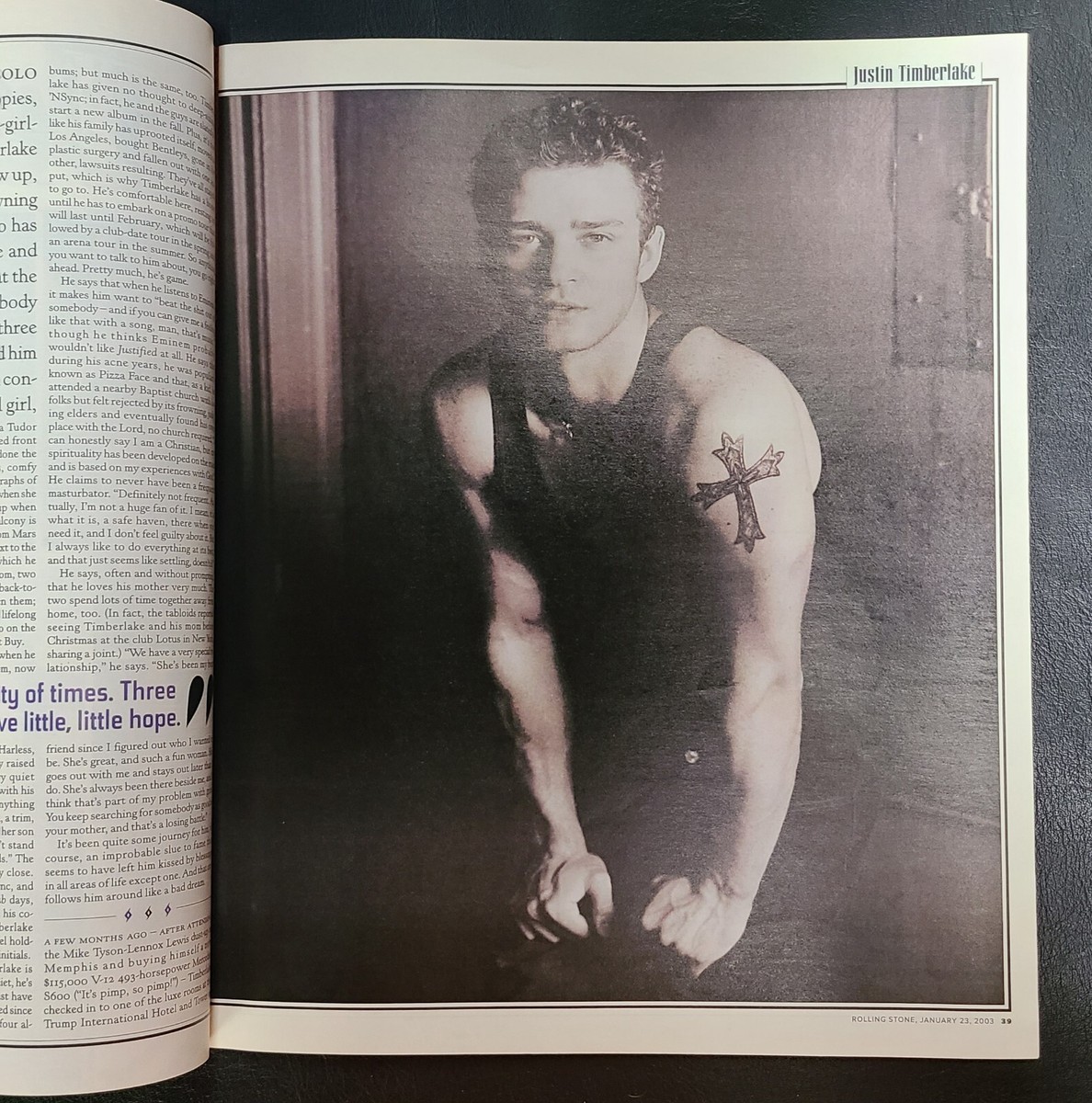 Rolling Stone Magazine January 2003 Justin Timberlake