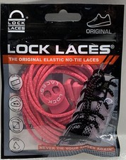 LOCK LACES Elastic Shoelace  Fastening System - Hot Pink