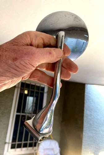 3 Vintage Outside View Mirror Clamp on2 Round 1 other 2 parts for Mirrors Chrome