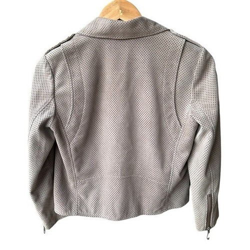 Rebecca Minkoff Jacke Moto Biker Ziegenleder grau Leder Mobwife Outdoor Classic - Bild 3 von 10