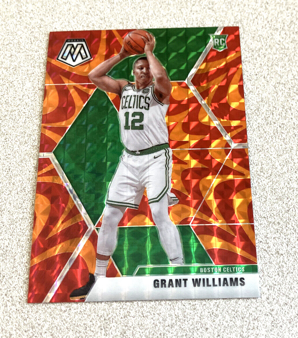 2019-20 Panini Mosaic RC Orange Reactive Prizm #217 Grant Williams Celtics