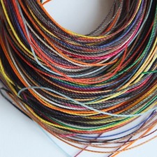 Bead Pearl Stone Stringing Cord Size 6 FF 40 colors 3 yds each. Made in USA