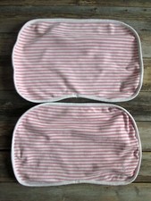glo Baby Burp Cloths 2-Pack 100 Organic Cotton Pink White Stripe Fair Trade