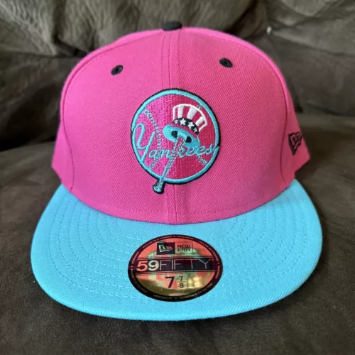 New Era 59FIFTY New York Yankees 2-Tone Color Pack Pink Blue Retro Fitted 7 7/8