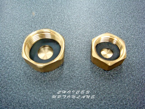 BRASS FEMALE BLANKING CAP STOP END SIZES (1/2" & 3/4") BSP + FREE RUBBER WASHER - Picture 8 of 13