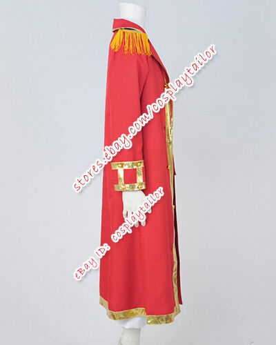  Verycos Monkey.D Luffy Cosplay Costume Kimono Robe Red