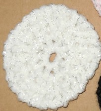 Lot of 3 Crocheted BUNHOLDER SNOOD DANCE BALLET white 3" across Girls/Ladies