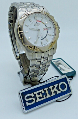 Reloj SEIKO Kinetic SKJ019 NUEVO DE STOCK reparado nuevo condensador 5M43-0A50 vintage - Imagen 4 de 11