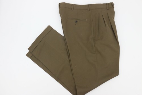 Brown Pleated Cuffed Dress Pants Size 