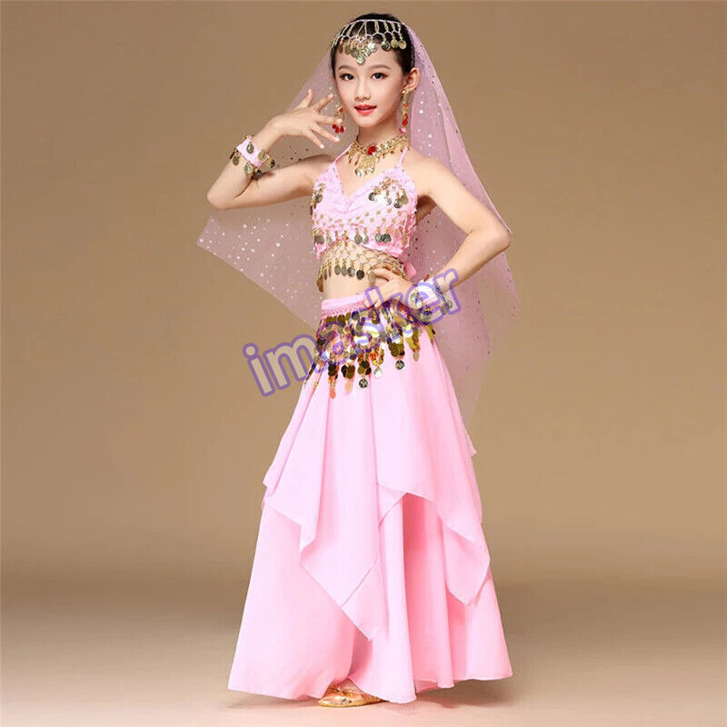 5pcs/set Kids Belly Dance Costume Dance Costumes Belly Dance Dancer Clothes