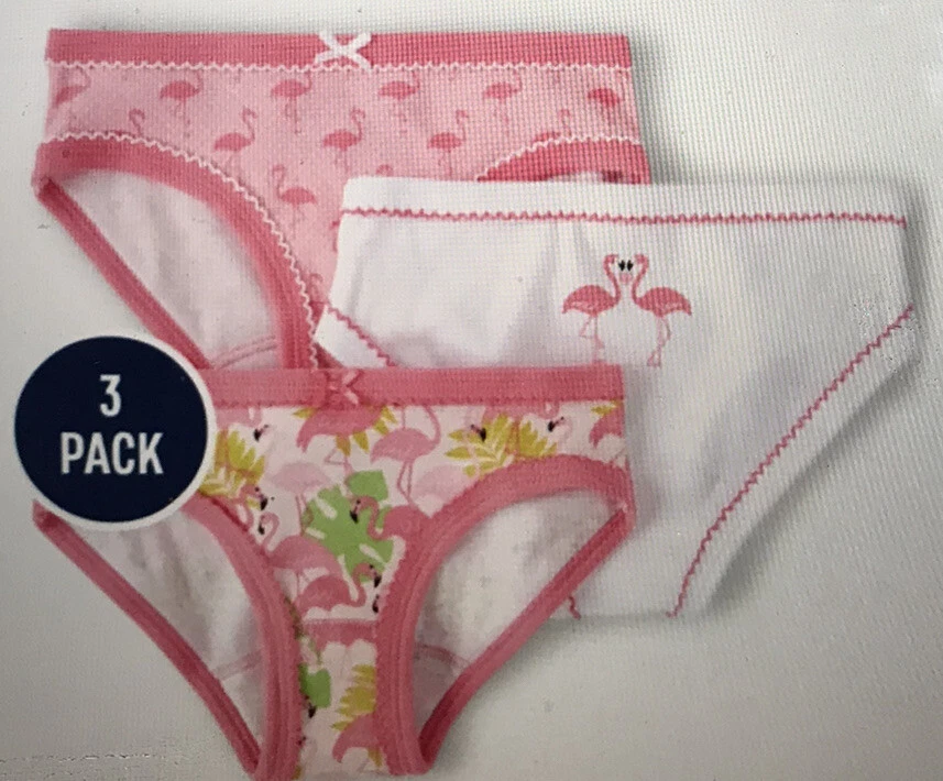 Gymboree Niñas Talla XXS 2-3 Bragas Ropa Interior Paquete de 3 Pares Rosa Flamenco Nuevo con Etiquetas Foto 4 de 4