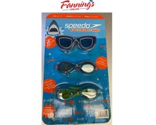 USED Speedo Kids Goggle 3 Pk Kidsd Age 3-8 AZ 