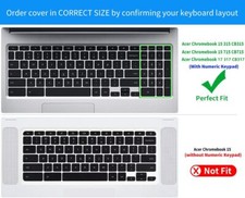 Protector for Acer Chromebook 315 CB315 715 CB715 15.6 inch with Keyboard Cover