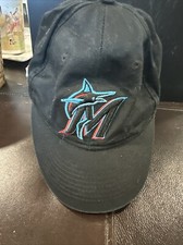 MIAMI MARLINS BLACK LOGO KIDS YOUTH HAT MLB BASEBALL TEAM