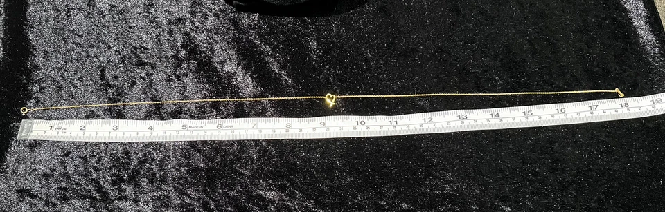 Collar Tiffany and Co. Corazón Amoroso Picasso Oro Amarillo 18K 18" 2,48 gramos Foto 4 de 4