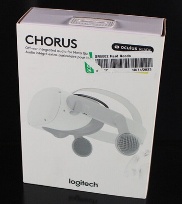Logitech Chorus VR Off-Ear Integrated Audio for Meta Quest 2 White   BRAND NEW 